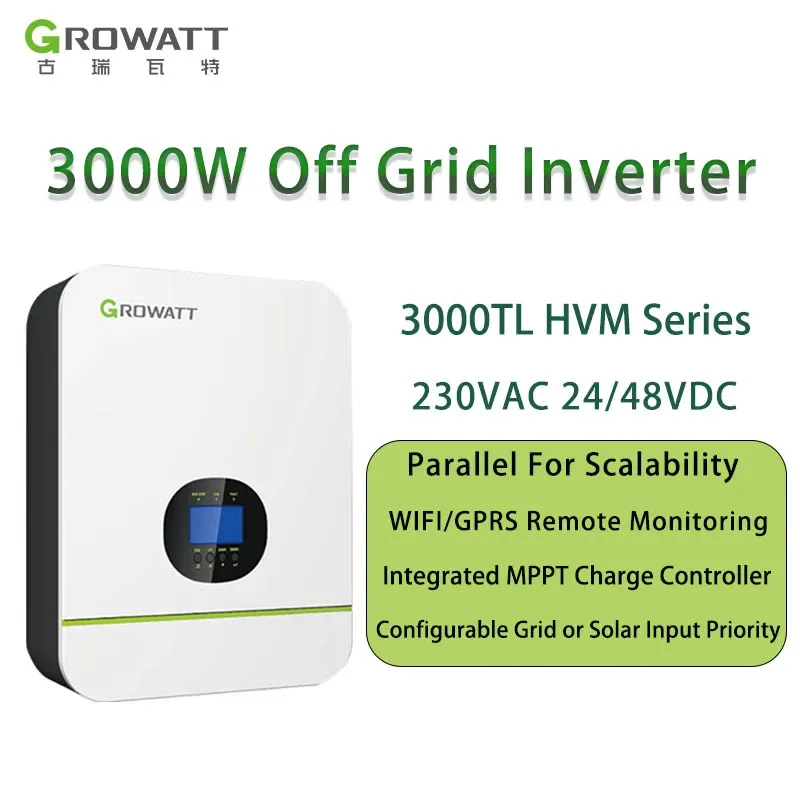 Pronto Stock Growatt Wifi Modulo Onda Sinusoidale Pura Solar Wechselrichter 3000W Inverter Monofase