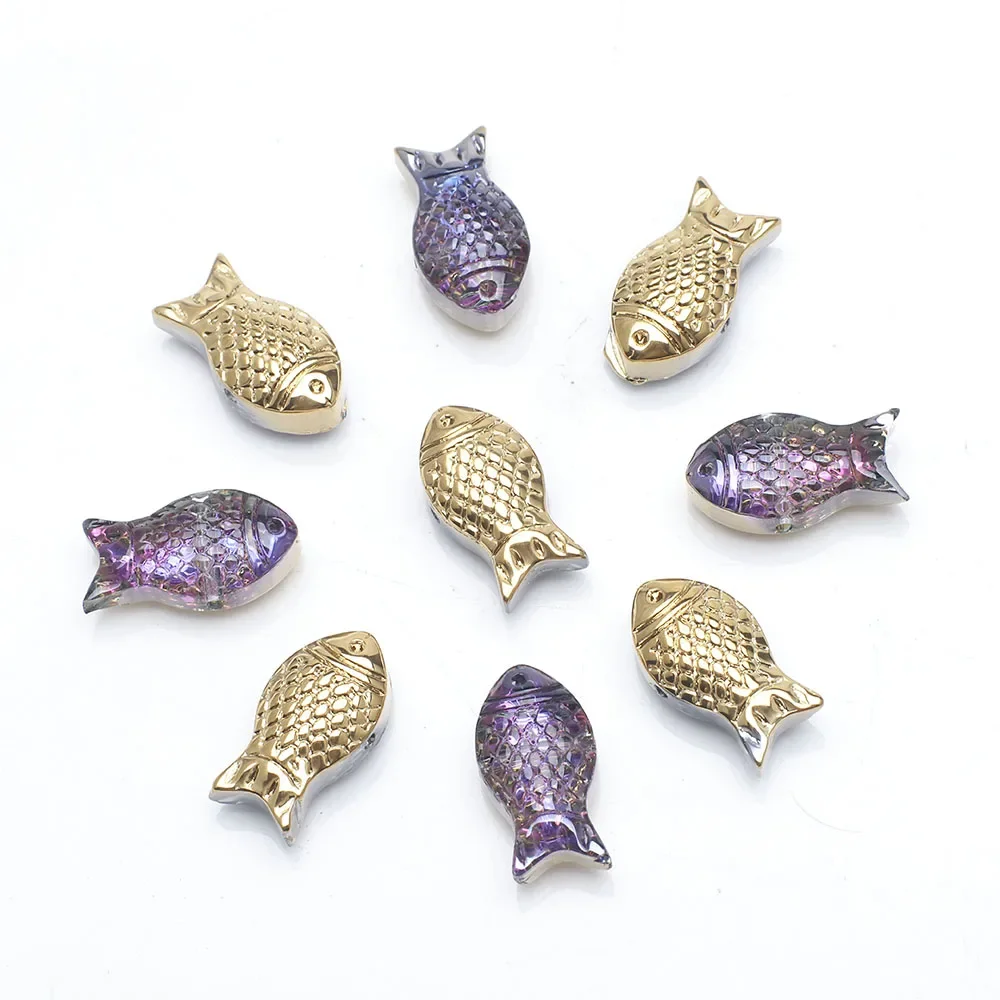 오스트리아 유리 수제 AAA 8x15mm 비즈, 물고기 DIY 크리스탈 면 공예 재료, 쥬얼리 제작 귀걸이 액세서리, 30 개
