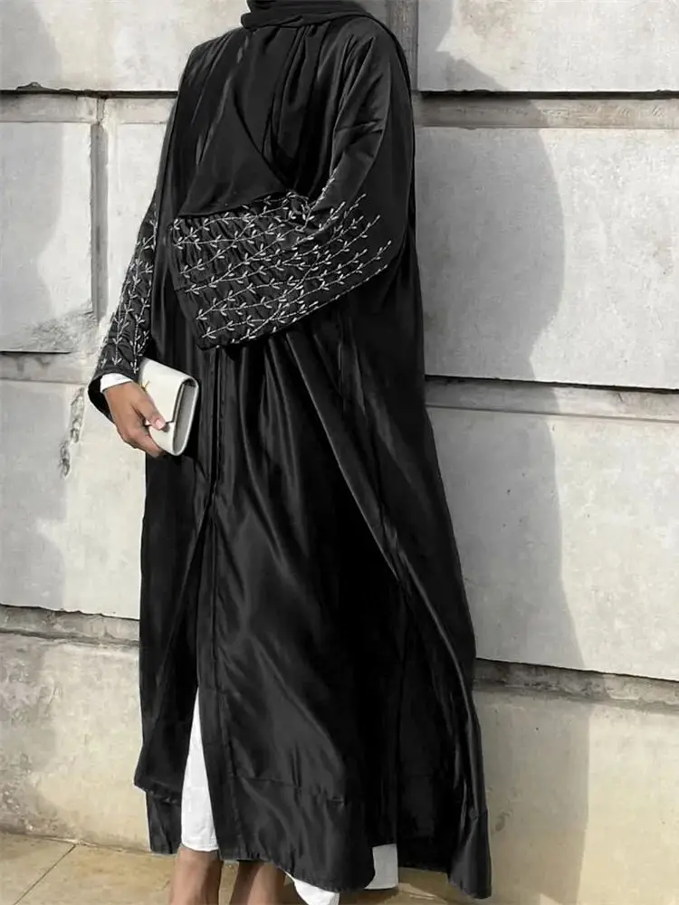 

Ramadan Eid Kebaya Dubai Open Abaya Kimono Turkey Kaftan Muslim Abayas For Women Djellaba Robe Femme Caftan Islamic Clothing