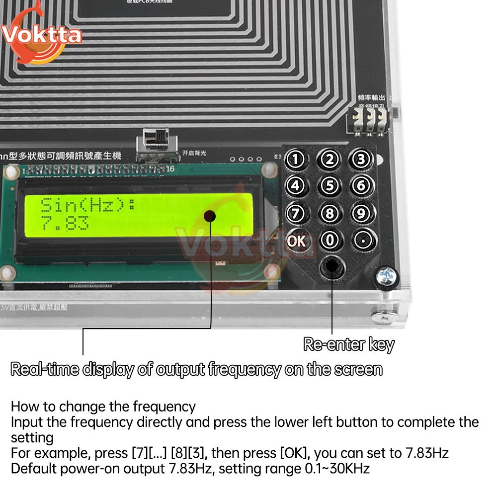 7.83HZ Schumann Wave Resonance Generator 0.01Hz~30000Hz Frequency Modulation Adjustable Ultra-low Pulse Wave Signal Generator 5