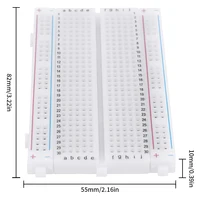 Mini Universal Test Protoboard 400 Tie Spliceable Solderless Breadboard Circuit DIY Kit - Image 2