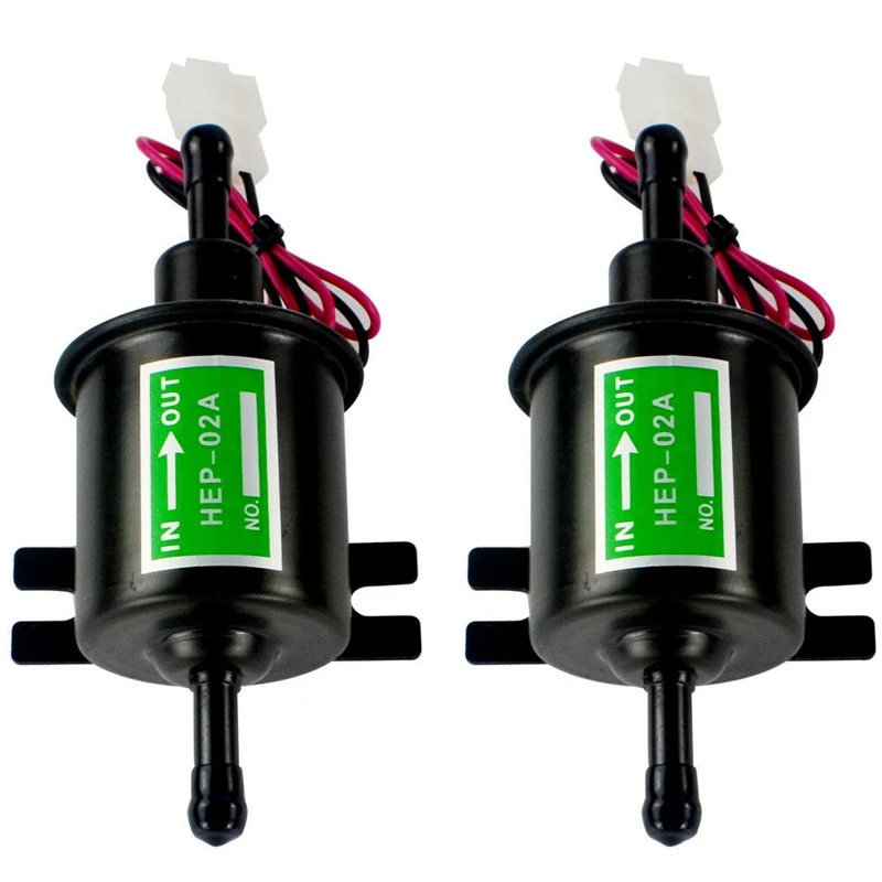 

2X Universal 12V Heavy Duty Electric Fuel Pump Metal Solid Petrol Inline Fuel Pump Gasoline Transfer Pump 12 Volts