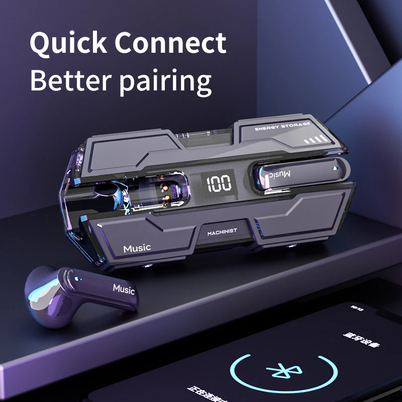 Wireless  Bluetooth earphones TWS  Touch Headset Sports Stereo Gaming Headset With Microphone For Universal Gaming 4