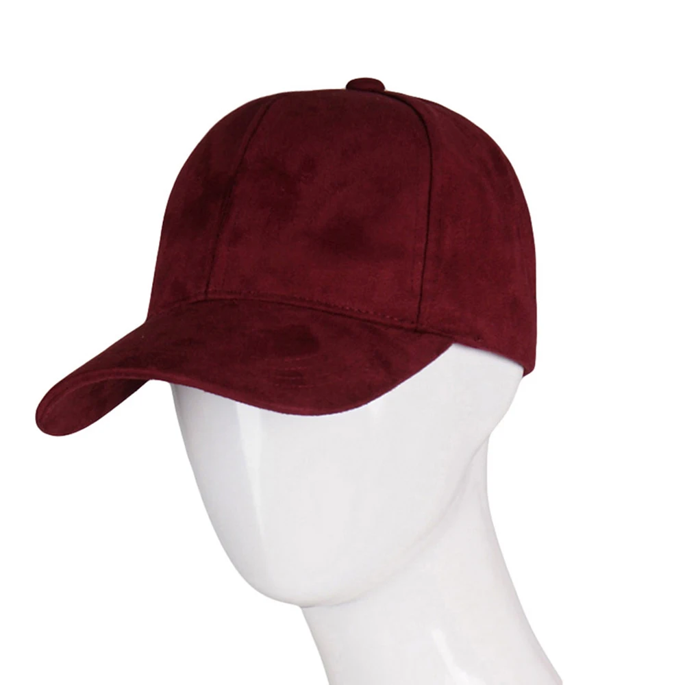Women's Suede Snapback Baseball Cap - Black and Grey