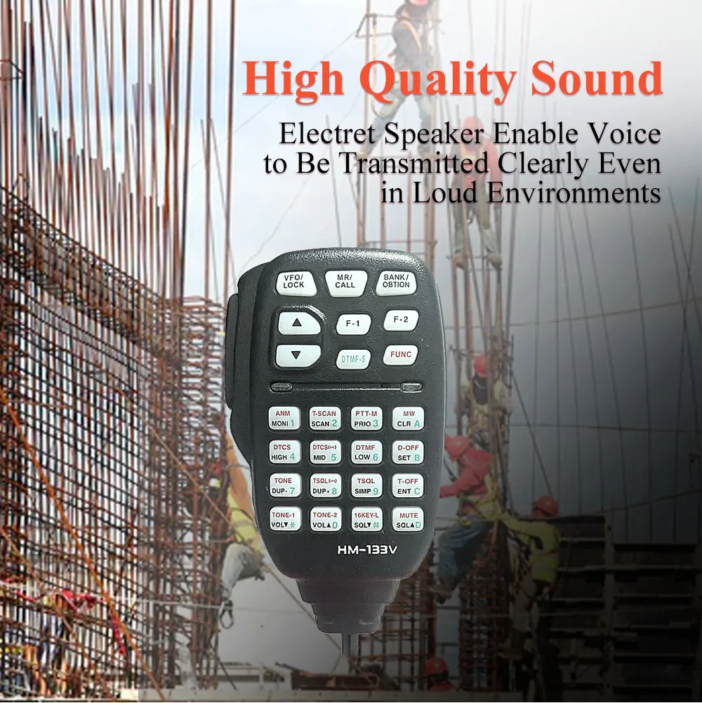 HM-133V HM133 DTMF Hand Speaker Mic Microphone For ICOM ID-800H ID-880H IC-2800H IC-2820H IC-V8000 Mobile Radio Walkie Talkie