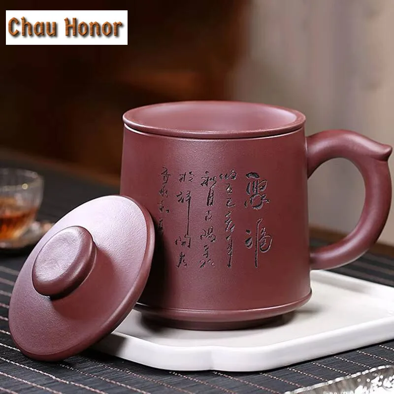 600ml Handmade China Tea Set Yixing Zisha Teapot Teapot Master Handmade Purple Clay Kung Fu Tea Gaiwan Teaset Gift Customized