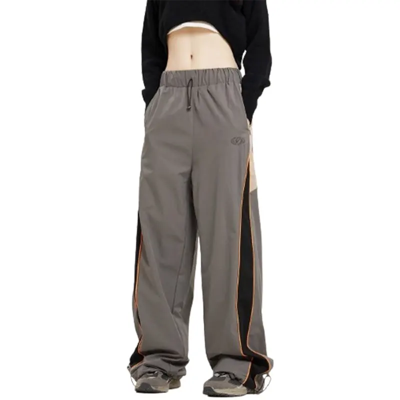 Elegant Fashion Harajuku Slim Fit Ropa Hombre Loose Casual Sport All Match Wide Leg Pants Patchwork Pockets Straight Leg Pants