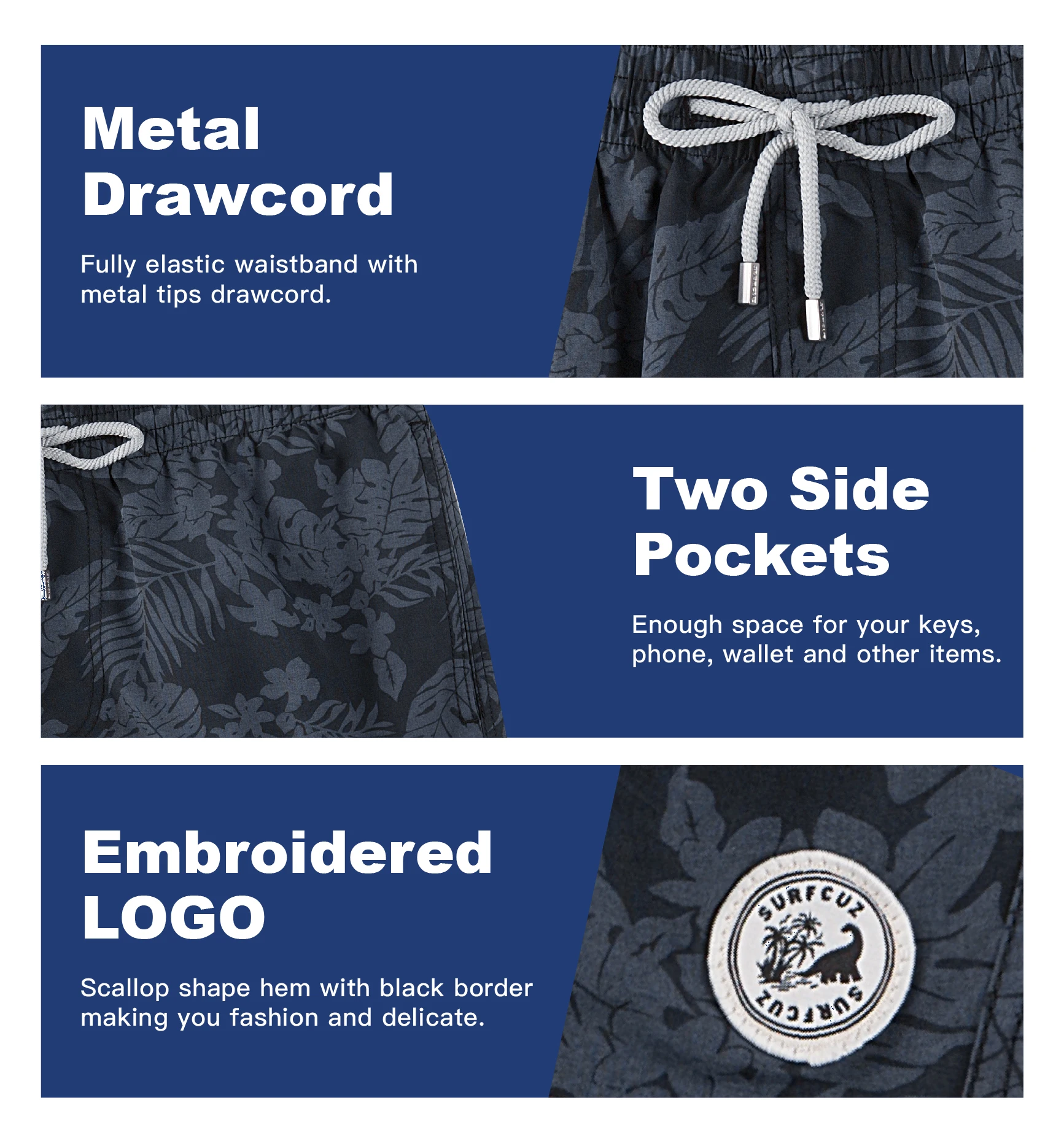 Mens Quick Dry Swim Trunks Printed Beach Board Shorts Mesh Lining Swimwear Bathing Suits Swimming Shorts swim trunks swim shorts