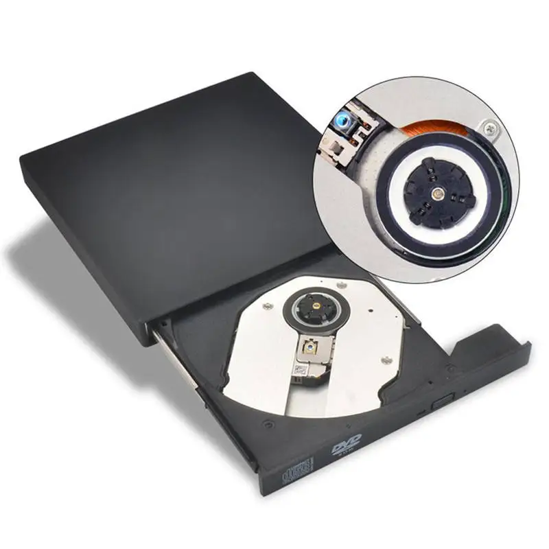 USB 외부 DVD CD 디스크 버너 콤보 드라이브 리더 Windows 07/08 노트북 PC 플레이어 노트북 PC DVD 버너 용 광학 드라이브