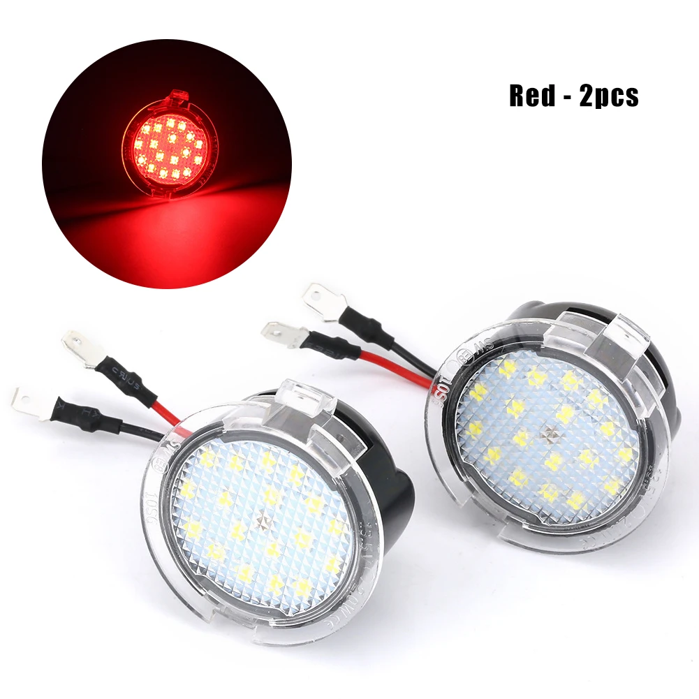 ECSiNG 2 luci di ricambio per specchietto retrovisore a LED, compatibili con Ford Mondeo MK5/Ranger/Edge/Explorer/Fusion Mirror Puddle Light