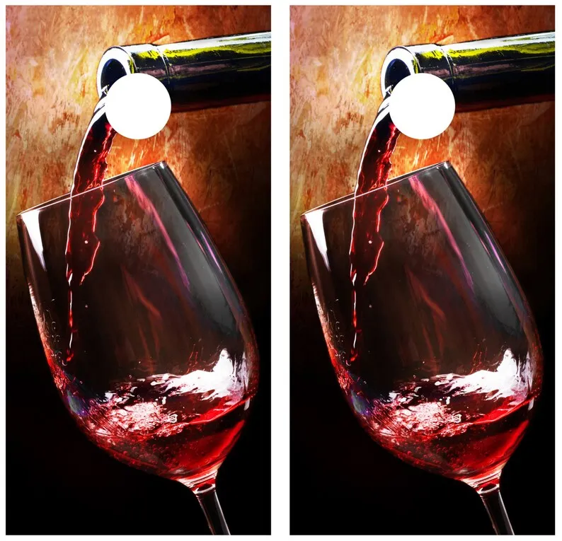 

Pouring Glass of Wine Cornhole Decal Wrap