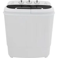 15LBS Portable Washing Machine, Electric Twin Tub Washer with Washer(9lbs) & Spiner(6lbs) & Pump Draining, for Home Camping Dorm 1