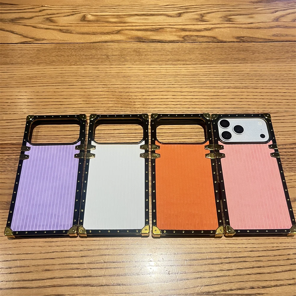 Plated Pu Leather Phone Case For Iphone Protective Cover Shell_voghion.com
