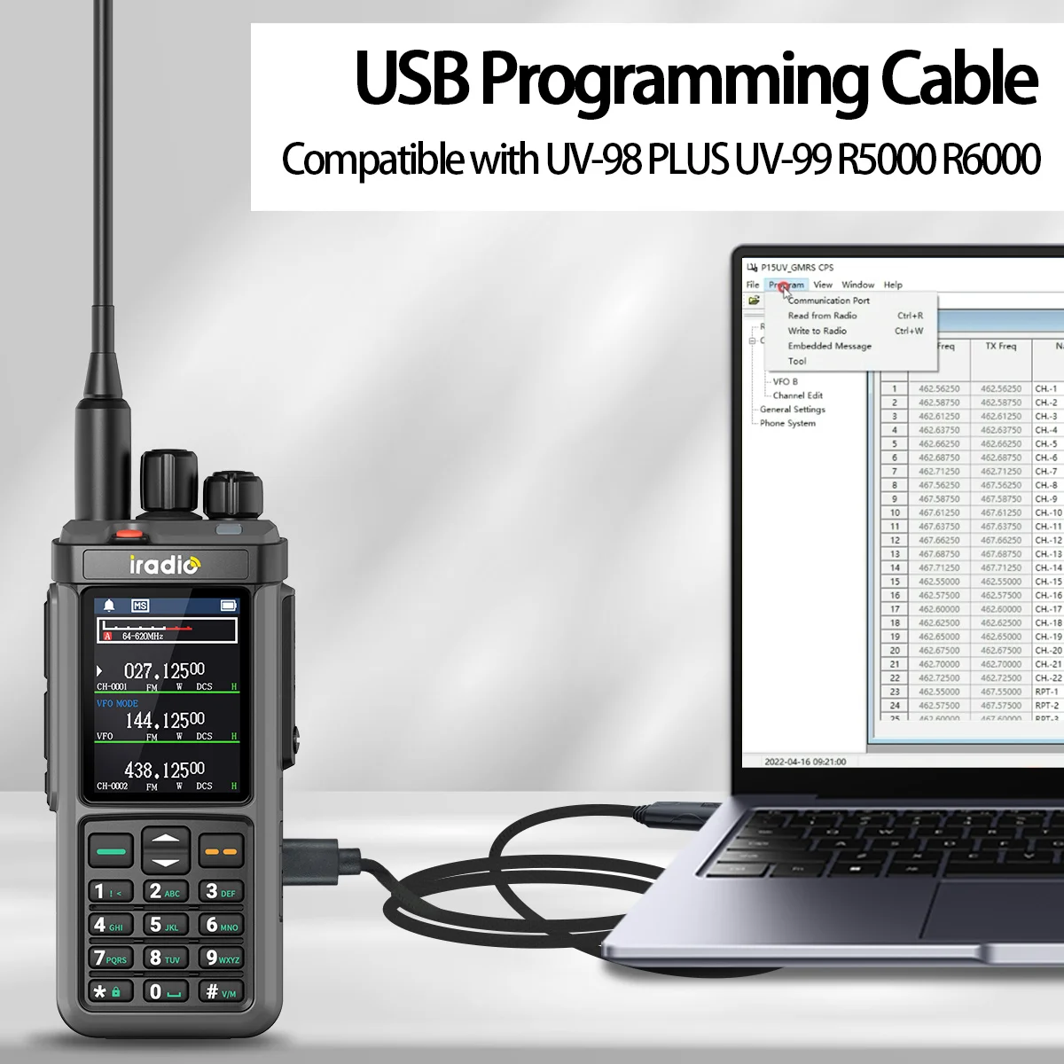 Original USB Programming Cable Type-C For UV-98 PLUS UV-99 Bajeton DM-5000 DM-6