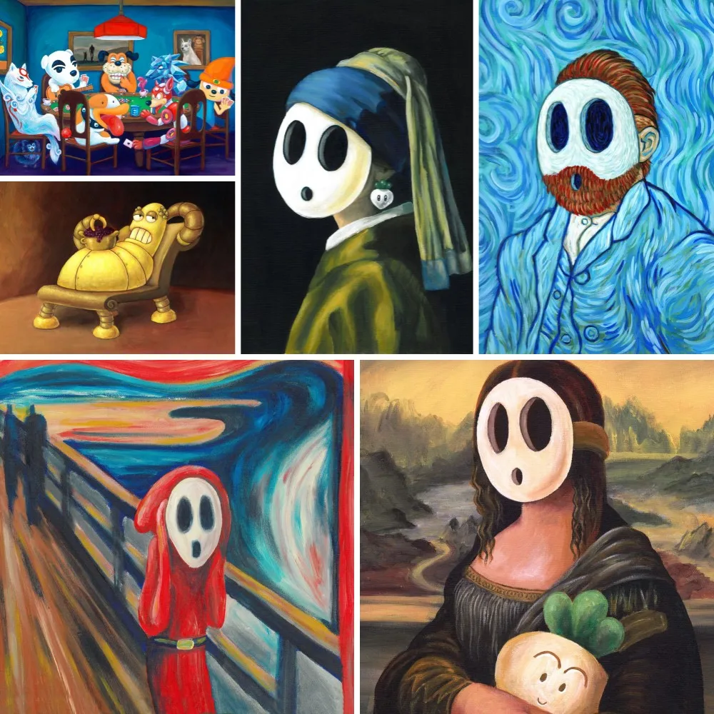 Collezione Di Capolavoro Di Pittura Diamante Creativo Famoso Dipinto Van Gogh Mona Lisa Smile Mosaico Ricamo Kit Punto Croce