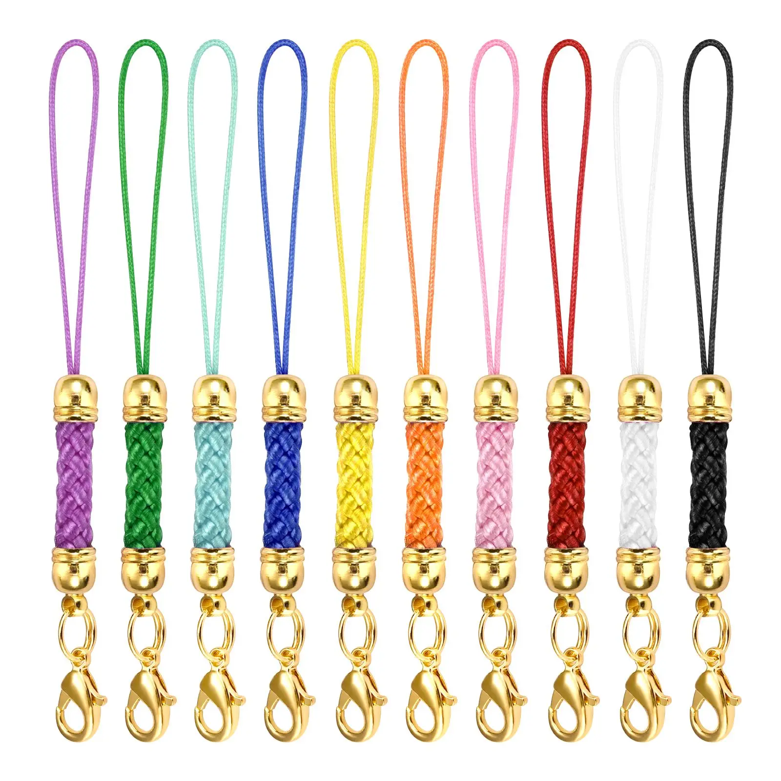 10-Pack Keychain Rope with Lobster Clasp