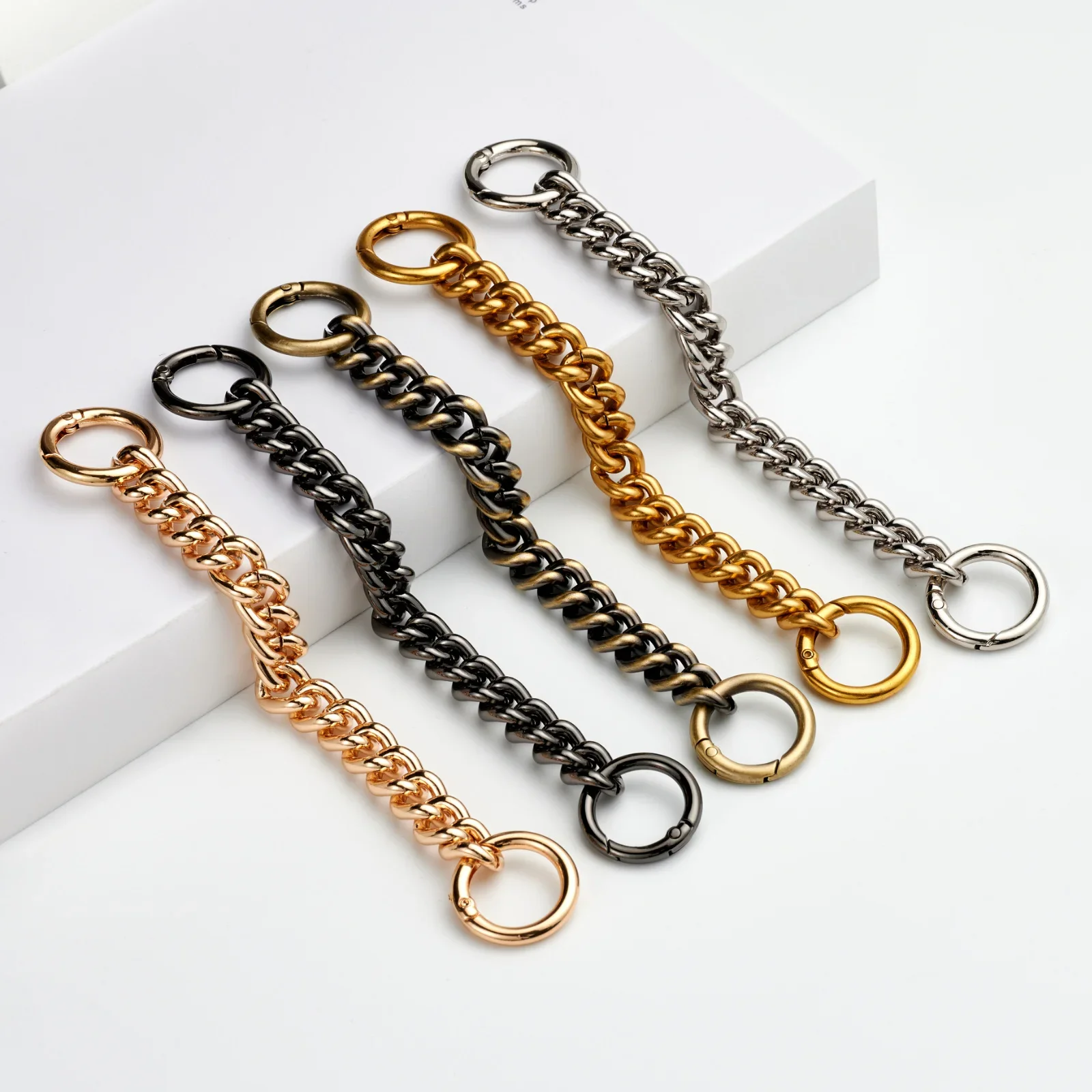 Taschengurt-Verlängerung, DIY-Handtaschen-Geldbörsenkette mit Metallschnallen für Geldbörsen, Handtaschen, Geldbörsen, Clutch, Schulter-Crossbody-Taschen