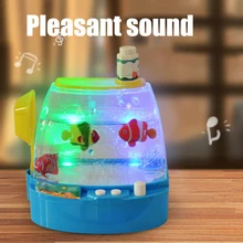 Simulation Aquarium Kit Electric Fishs Tank Interactive Toys Set Fishing Game for Children Birthday Gift