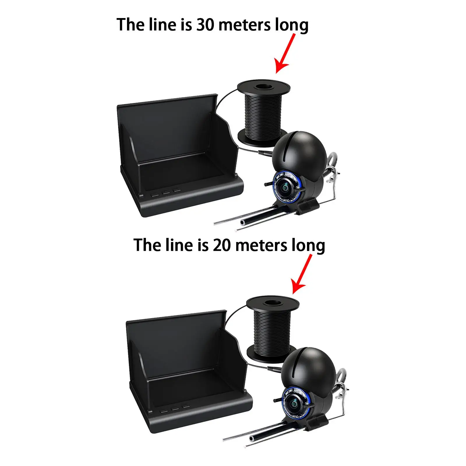 Video Fish Finders Vision Depth Finders Equipment for Lake Open Water Boat