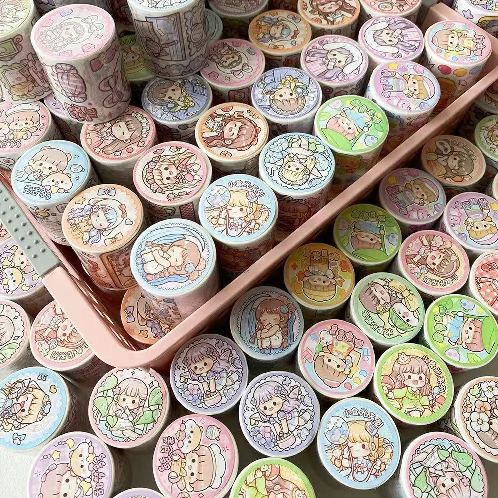 Kawaii Washi 테이프 세트 귀여운 스티커 일본 종이 마스킹 테이프 저널 장식 학교 용품 편지지