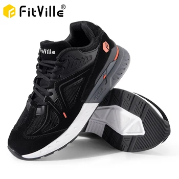 FitVille Men's Walking Shoes Extra Wide Lightweight Sneakers for Flat Feet Arch Fit Heel Pain Relief Non-Slip Running Shoes 1