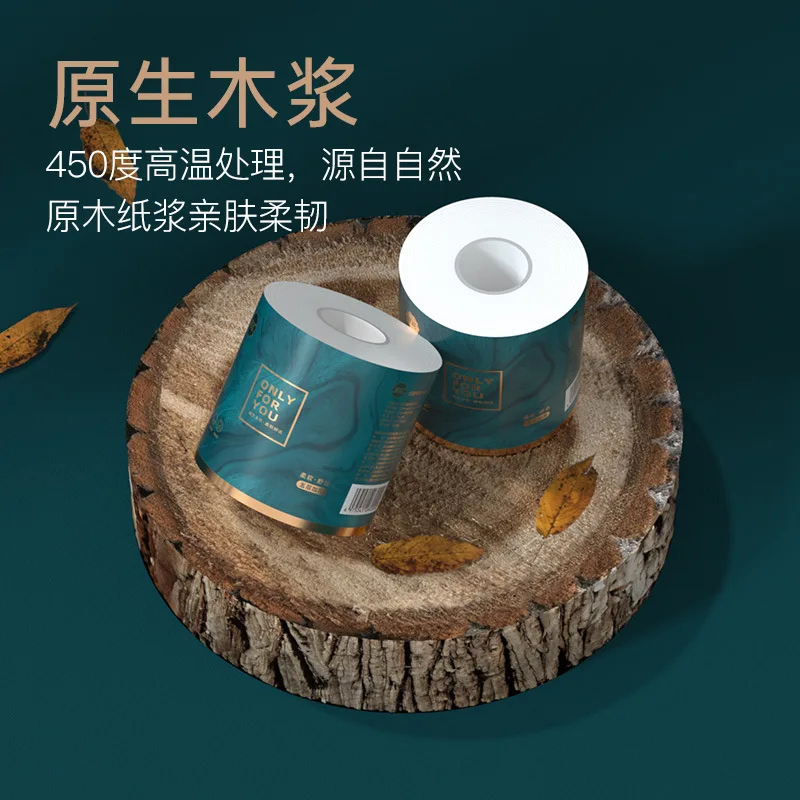 Toilet Paper 8 Roll Toilet Tissue Paper Mini Household Affordable Toilet Paper Full Box Hand Towel Cored Roll