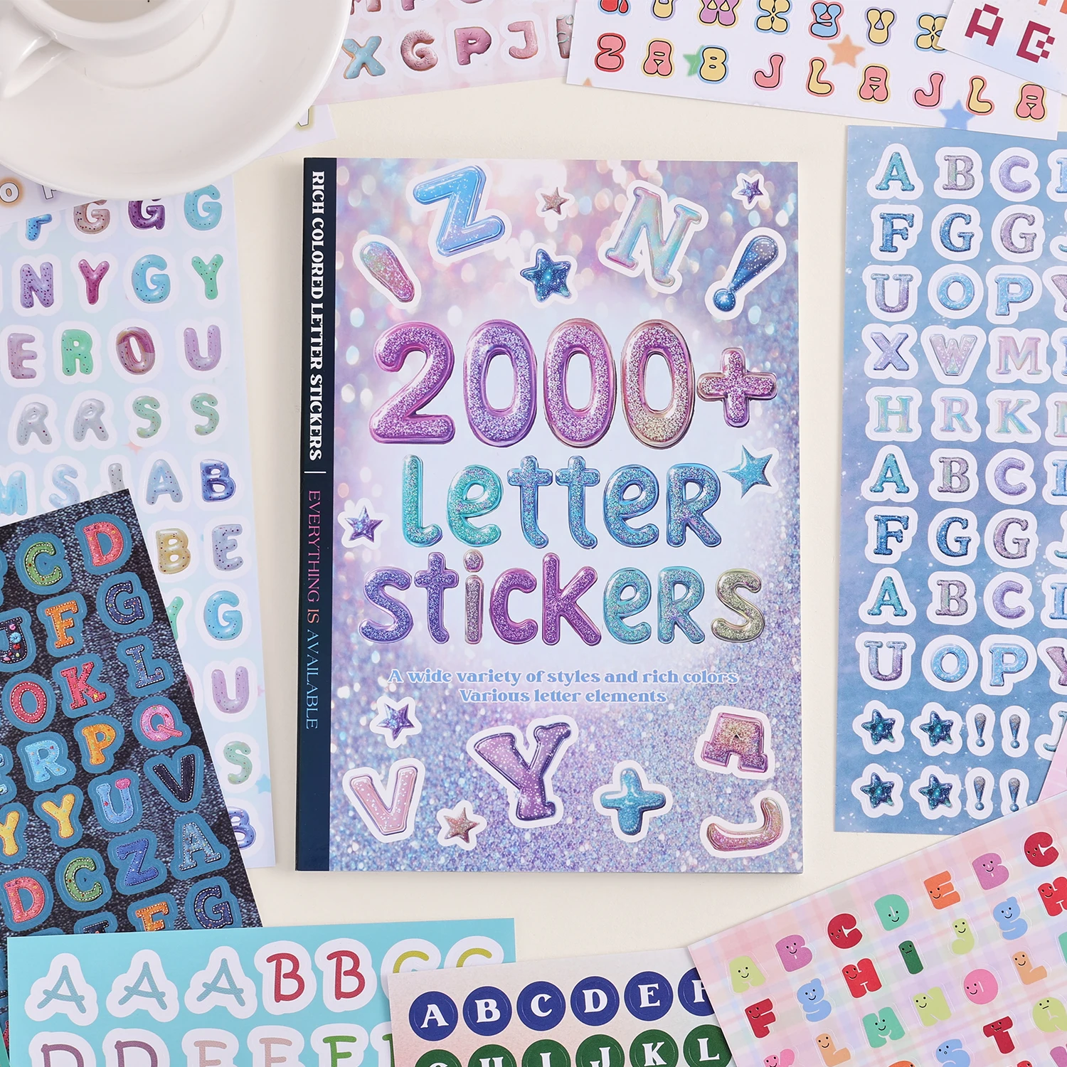 2000+ Pcs Alphabet Sticker for Journaling Fun Colorful Craft Letter Stickers for Junk Journal Scrapbooking Supplies Ideal DI