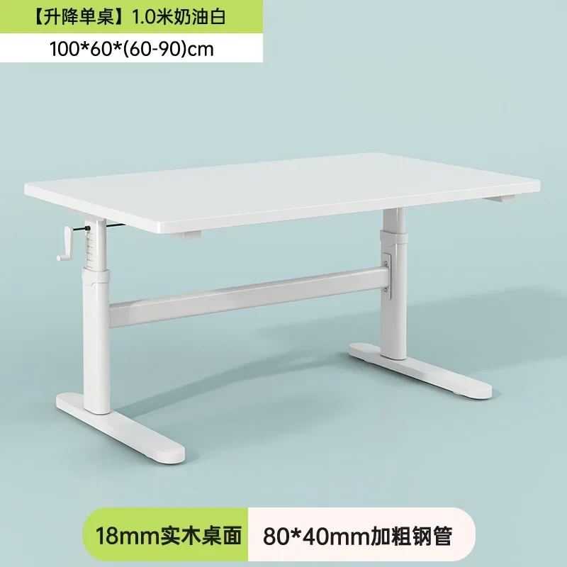 שולחן ילדים פשוט מעץ מוצק עם שולחן כתיבה למחשב ביתי כפול לתלמידים עם כיסא שולחנות משחקים