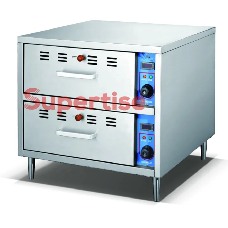 Commercial 2-Layer Drawer Food Warming Drawers, Kitchen Drawer Built In Food Warmers