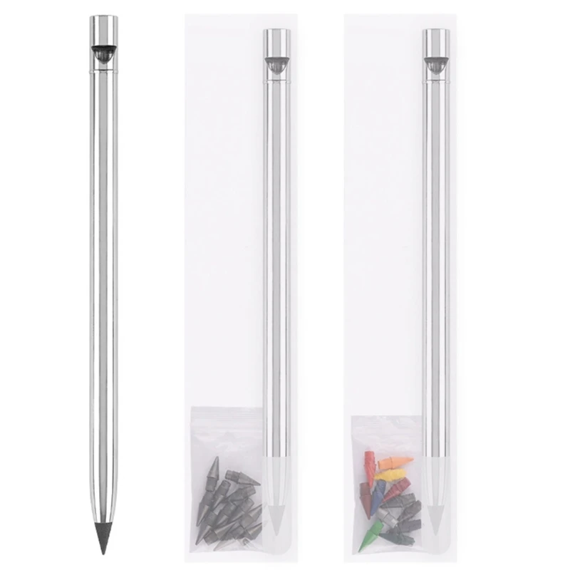 

Y1UB Dual-writting Pencil Eternal Inkless Pencil Unlimited Writing Pencil with Gel Pen Everlasting Pencil for Writing