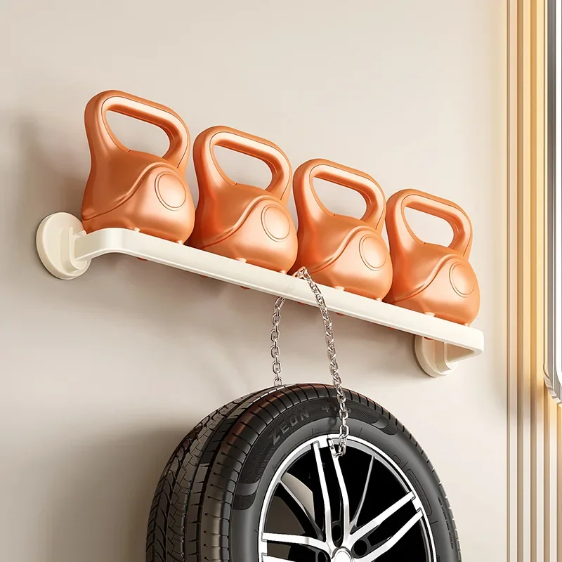 Cream-Style Suction Cup Towel Rack, No-Drill Bathroom Towel Bar, Storage Hanger, Wall-Mounted Bathroom Organizer Shelf