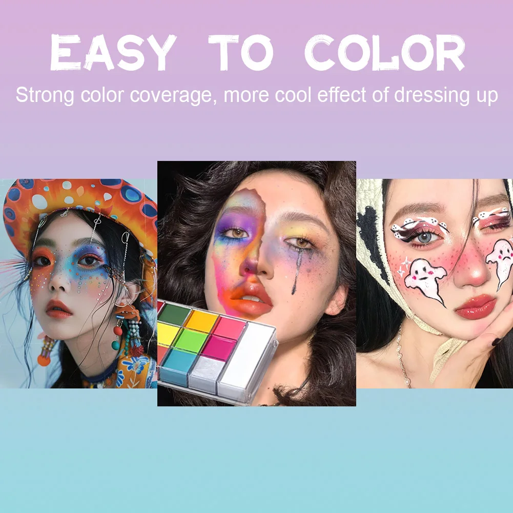 Water soluble makeup palette, water activated eyeliner palette, 20 color face painting eyeliner makeup, art, Halloween, carnival 4
