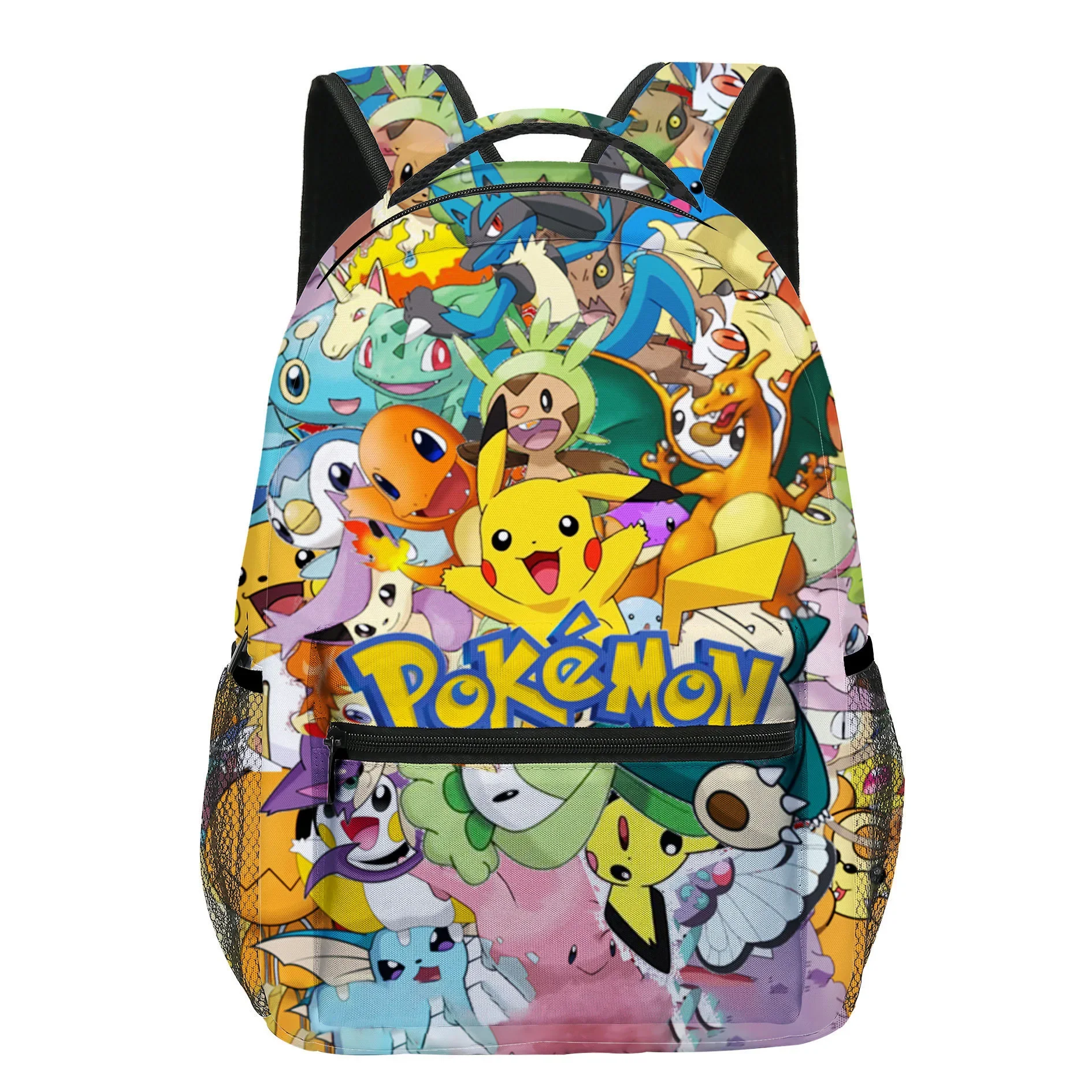 

Pikachu Pet Elf Pokemon Pikachu Primary And Secondary School Students Schoolbag Children's Backpack Shoulder Bag Zipper Shoulder