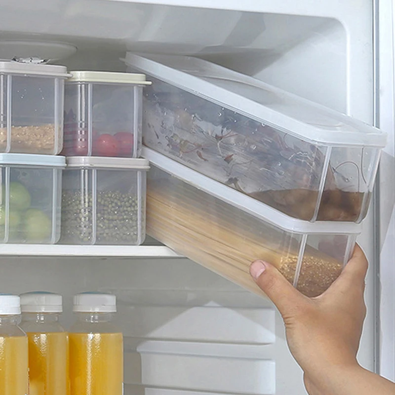 Crisper Box Kunststoff Lebensmittel Box Mit Deckel Kühlschrank Crisp Seal Küche Frische Obst Kühlschrank Organizer Haushaltswaren – Detail 6
