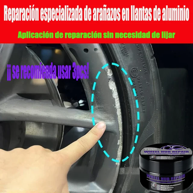 Car Wheel Rim Scratch Refurbishment Paste, Tire Rim Scratch Paint Repair Paste - Black And White Silver Aluminum Alloy Rimv5fc/2 1