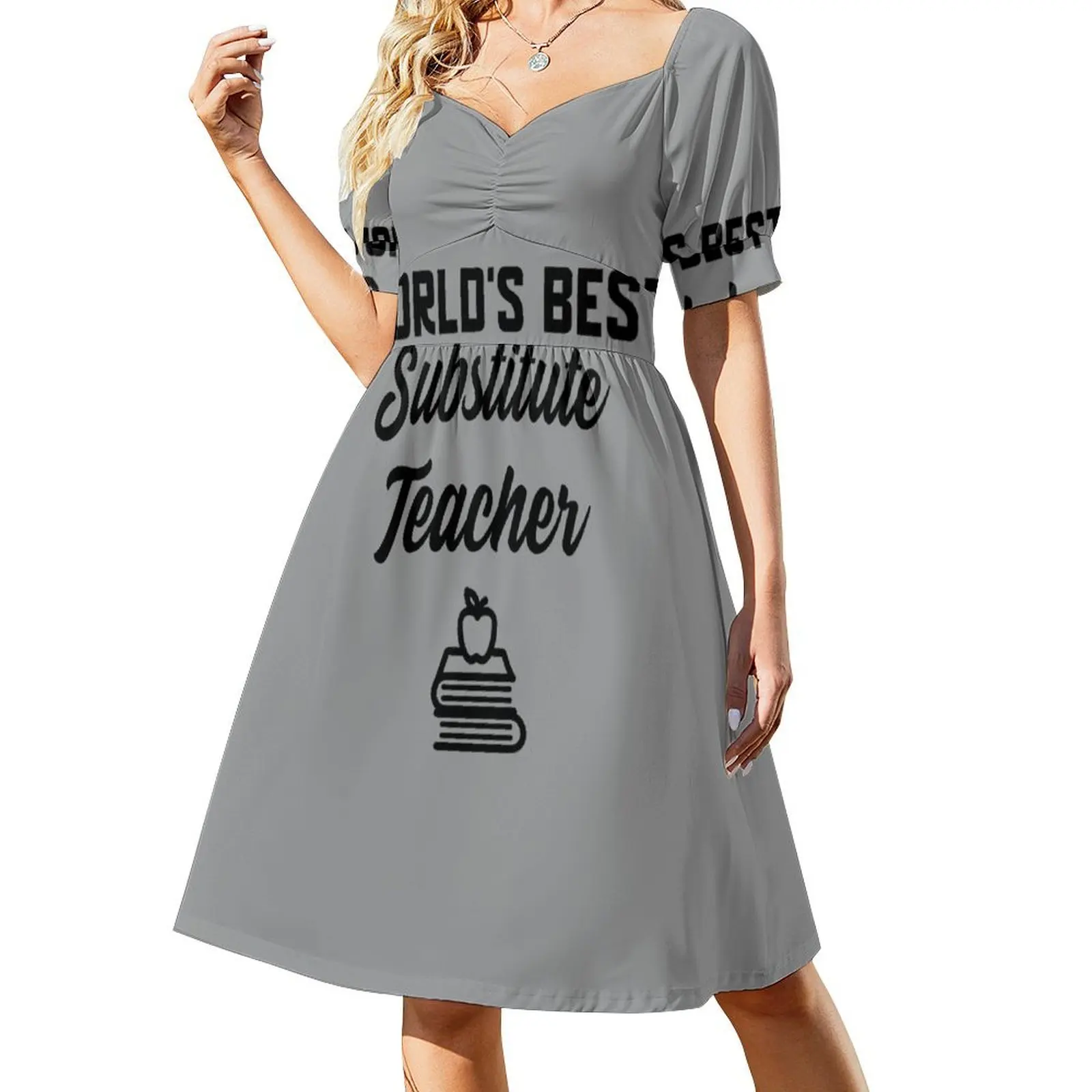 thumbnail image 1 of El mejor vestido de manga corta para maestra sustituta del mundo Vestidos de verano para mujer vestido de verano, 1 of 7