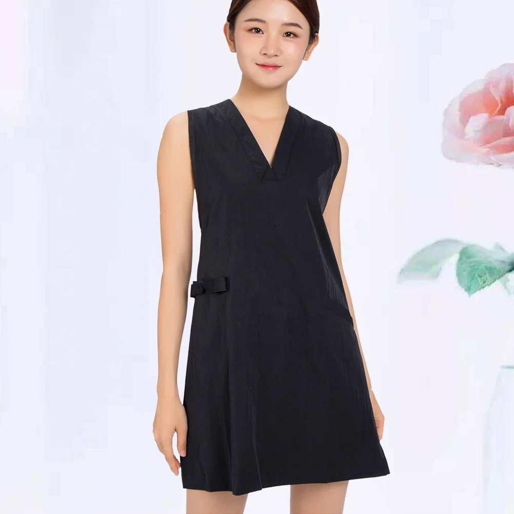 Fashion Sleeveless V Neck Apron for Hairdresser and Salon Shop Durable and Convenient Kitchen Cooking Apron