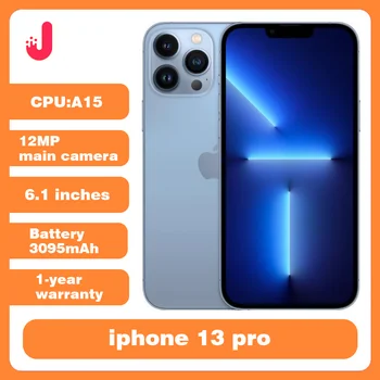 Unlocked  iPhone 13 Pro 128GB/256GB ROM Smartphone A15 Face ID 6.1" OLED Screen 12MP Camera iphone 13pro