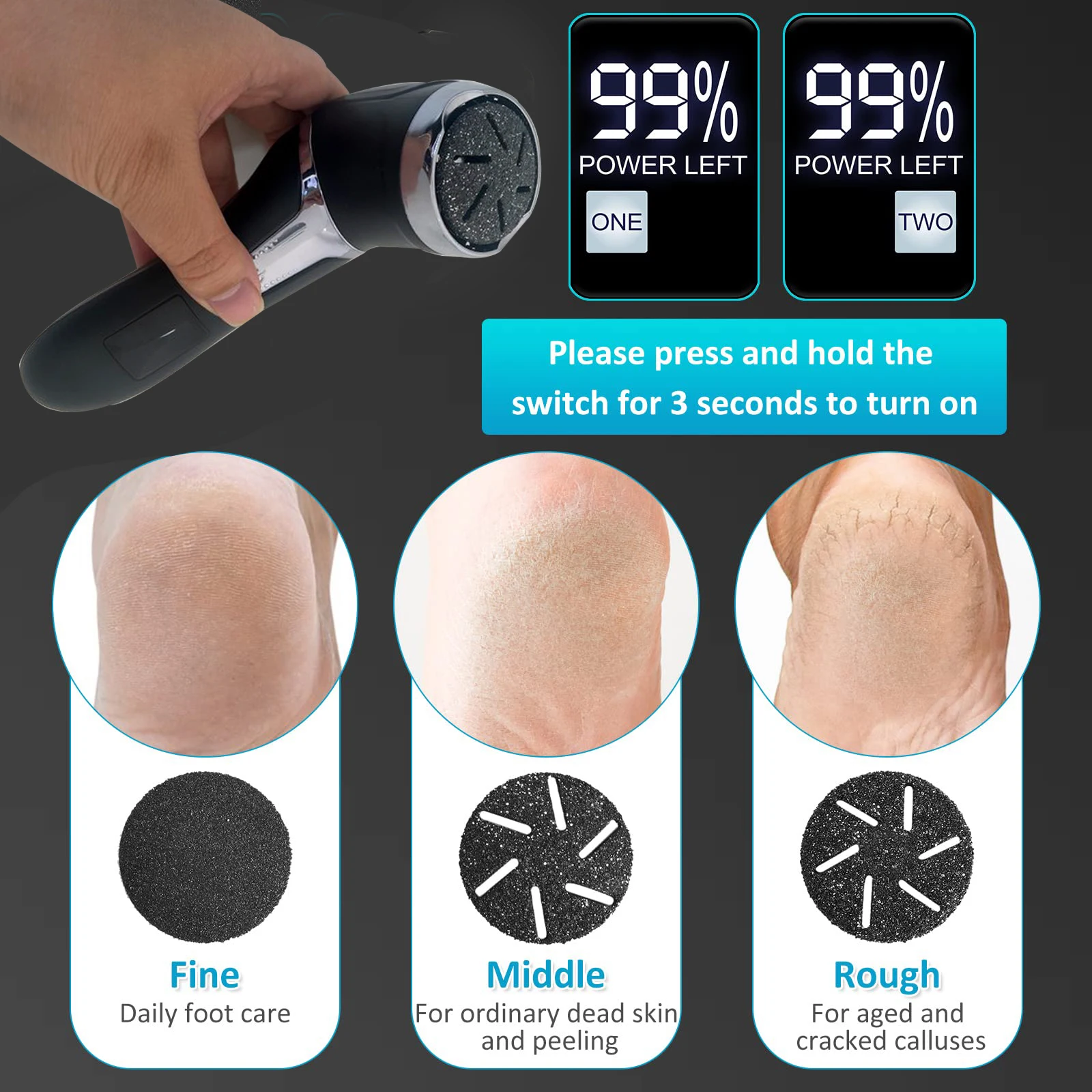 8Pcs Replacement Sandpaper Disk Foot Pedicure Discs Sanding Paper Accessory For Electric Foot File Callus Remover Machine 2