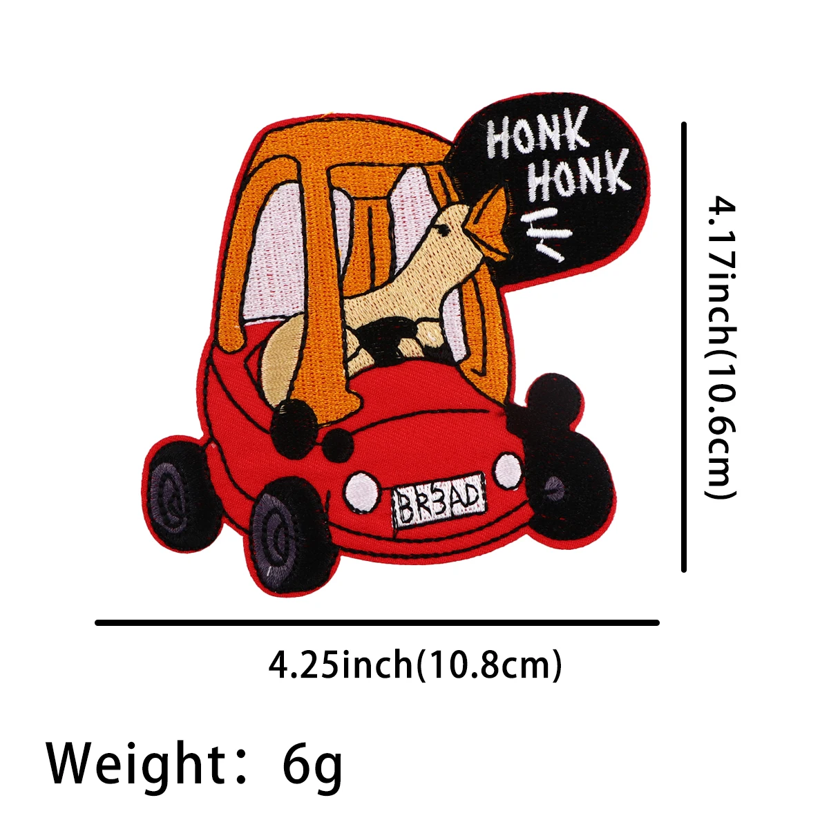 Humorous Cartoon Goose Embroidered Iron-On Patch