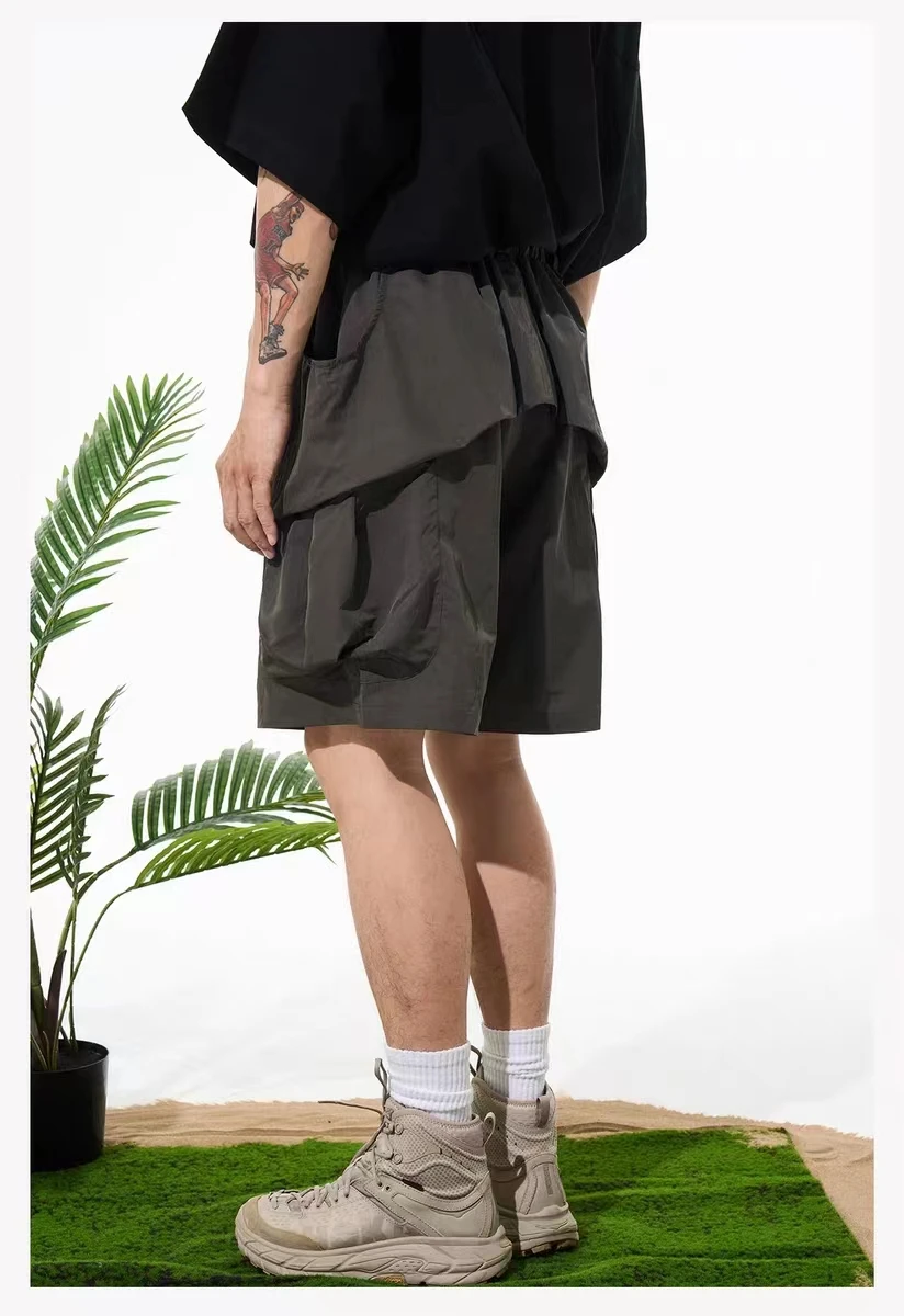 Subtraction of 23ss Cargo shorts nylon polyester material 3d pockets layering design waist adjustment gorpcore urban outdoor