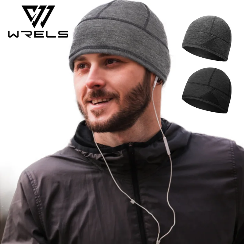 WRELS 패션 겨울 소프트 폴라 비니 모자 열 플리스 안감 스포츠 모자 남여..