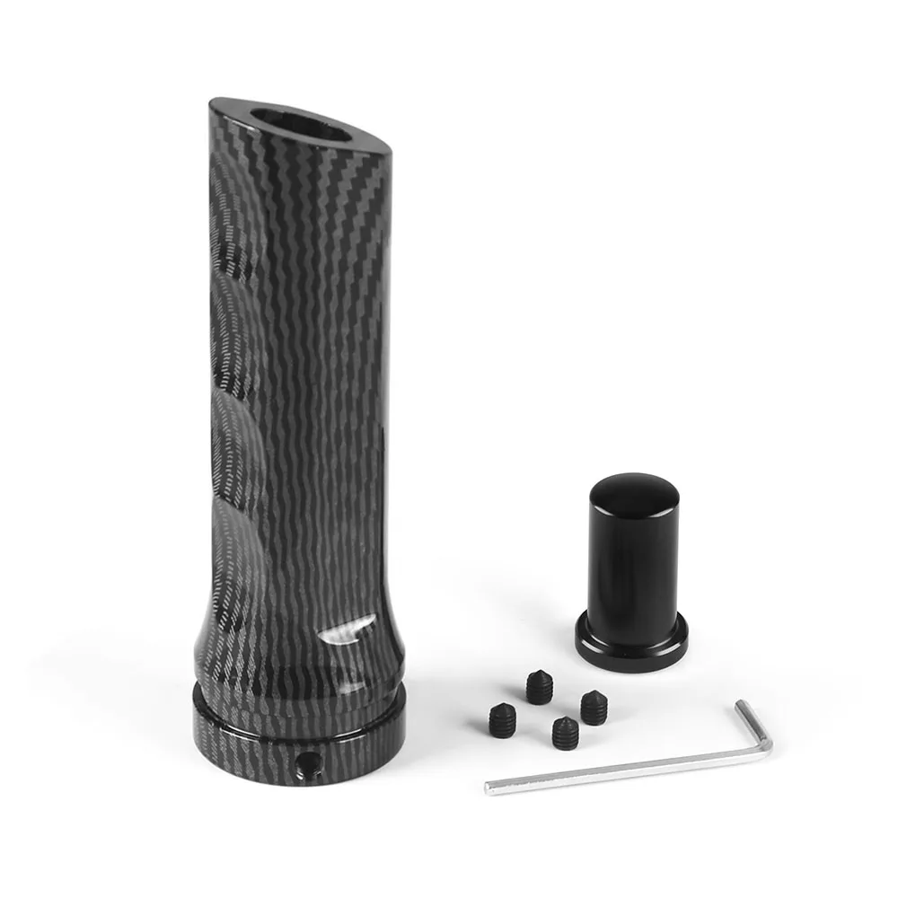 1PCS Car Carbon black Hand Brake Sleeve Handbrake Aluminum Handle Hand Protector Cover