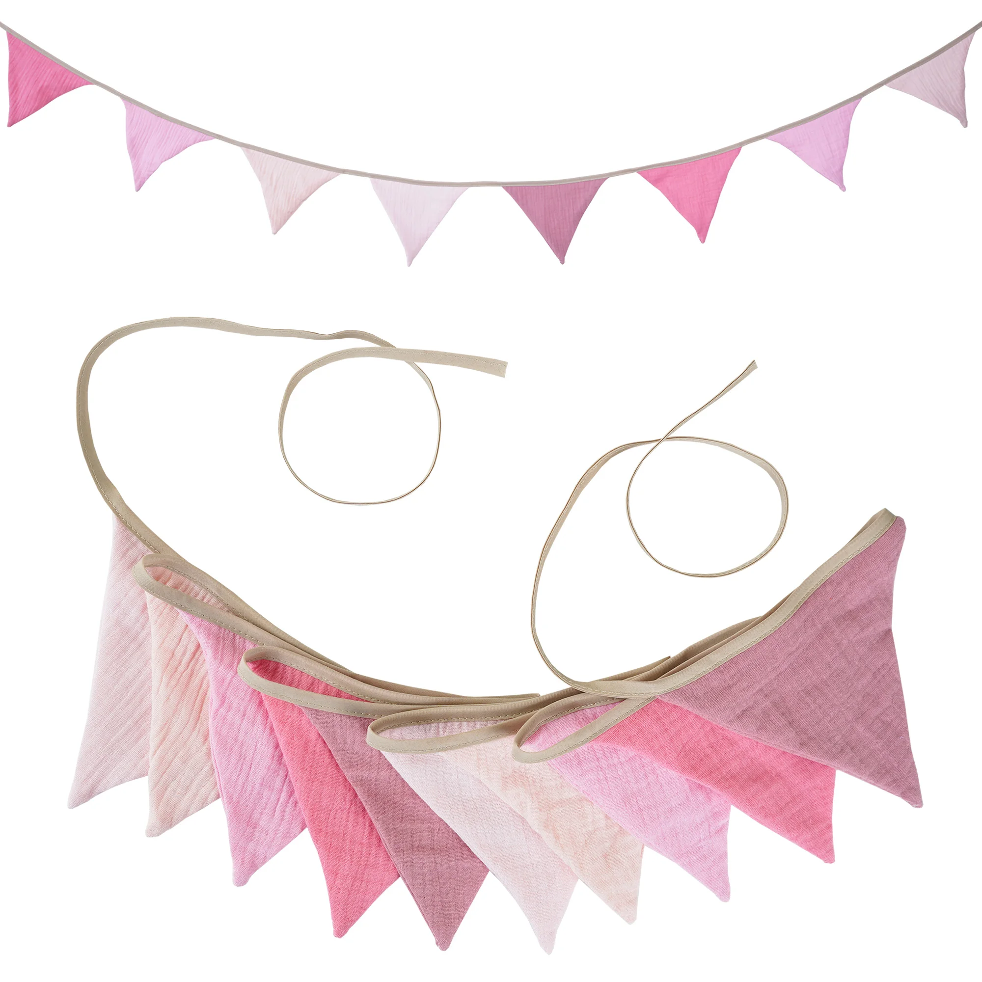 pinkish tones kids bunting room decor