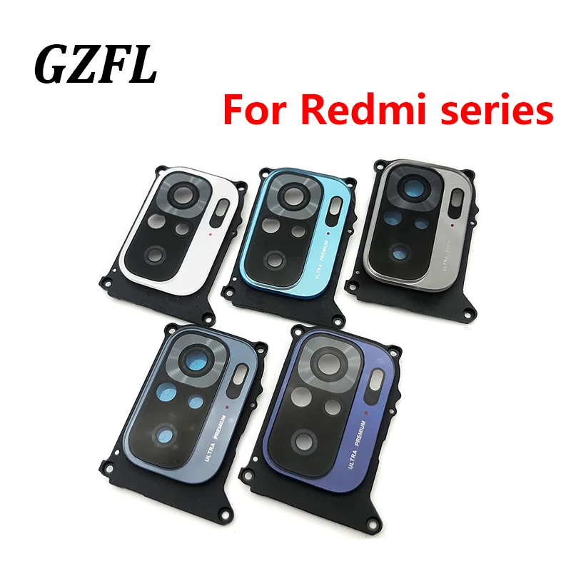 

New For Redmi Note 10 10s Housing Back Rear Camera Glass Lens With Cover Frame Holder