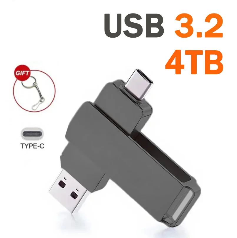 High-Speed 16TB USB 3.2 Waterproof Metal Flash Drive