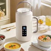 Bouilloire électrique 800 ml, cuiseur à porridge programmable, pot spécial portable en acier inoxydable 304, tasse santé multifonctionnelle, cuiseur à riz 500W 1