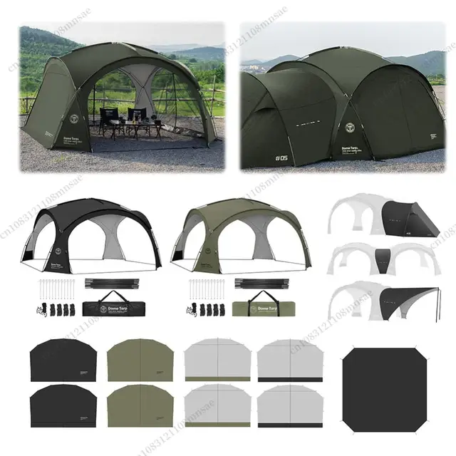 Camping Garden Dome Shelter PU3000MM Sun Shelter Tent 150D Oxford Fabric Waterproof Outdoor Beach Sunshade Canopy for 8+People 1