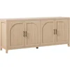 Modern 70" Reeded Sideboard, Credenza with Doors for Dining Room, Media and Game Storage, Buffet Cabinet with Cord Management 2