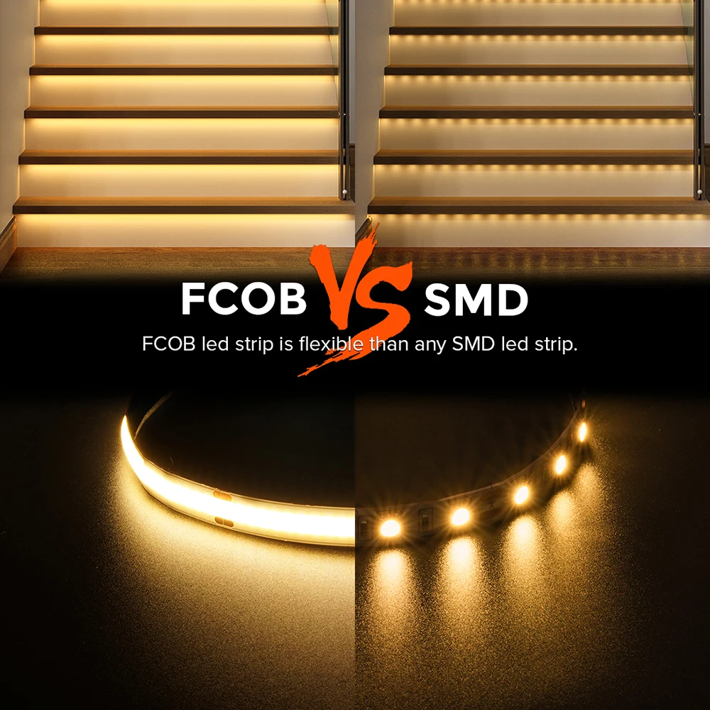 センサー付きLEDストリップライト,32ch,15m,fcob,単一のLEDストリップライト,屋内フェアウェイ,dc24v10a,30mケーブル -  AliExpress